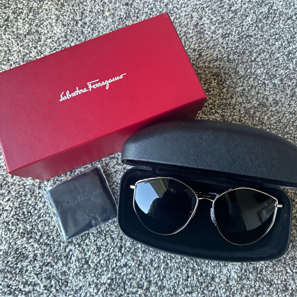 Salvatore Ferragamo Black Sunglasses